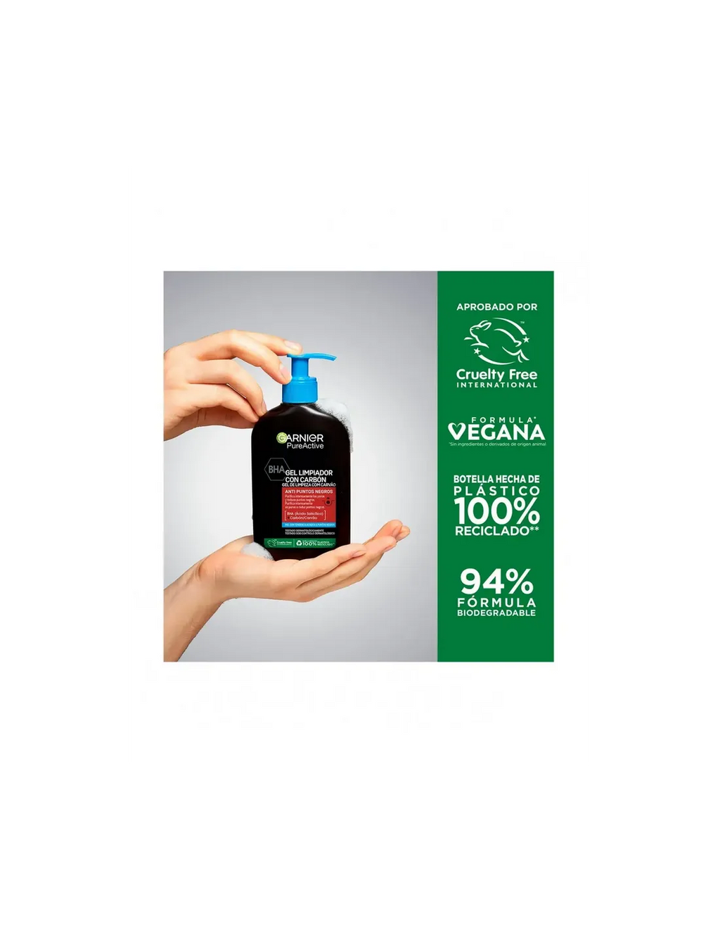 Garnier Pure Active Gel Limpiador Con Carbón 250ml
