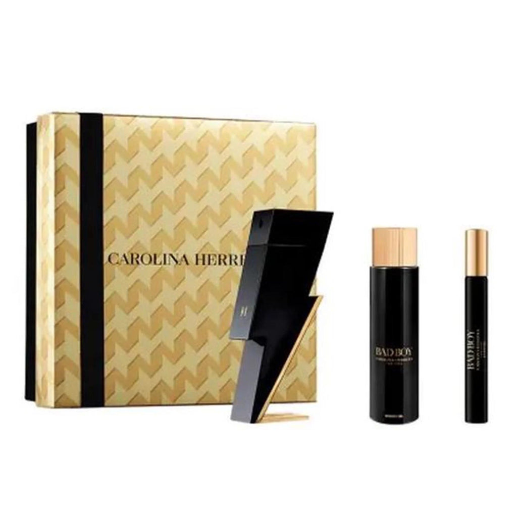 Carolina Herrera Estuche Bad Boy Eau De Toilette 100ml Gel De Baño 100ml Eau De Toilette 10ml